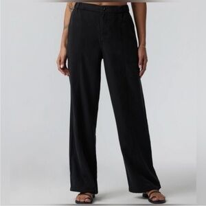 Vuori Black Wide-Leg Pants